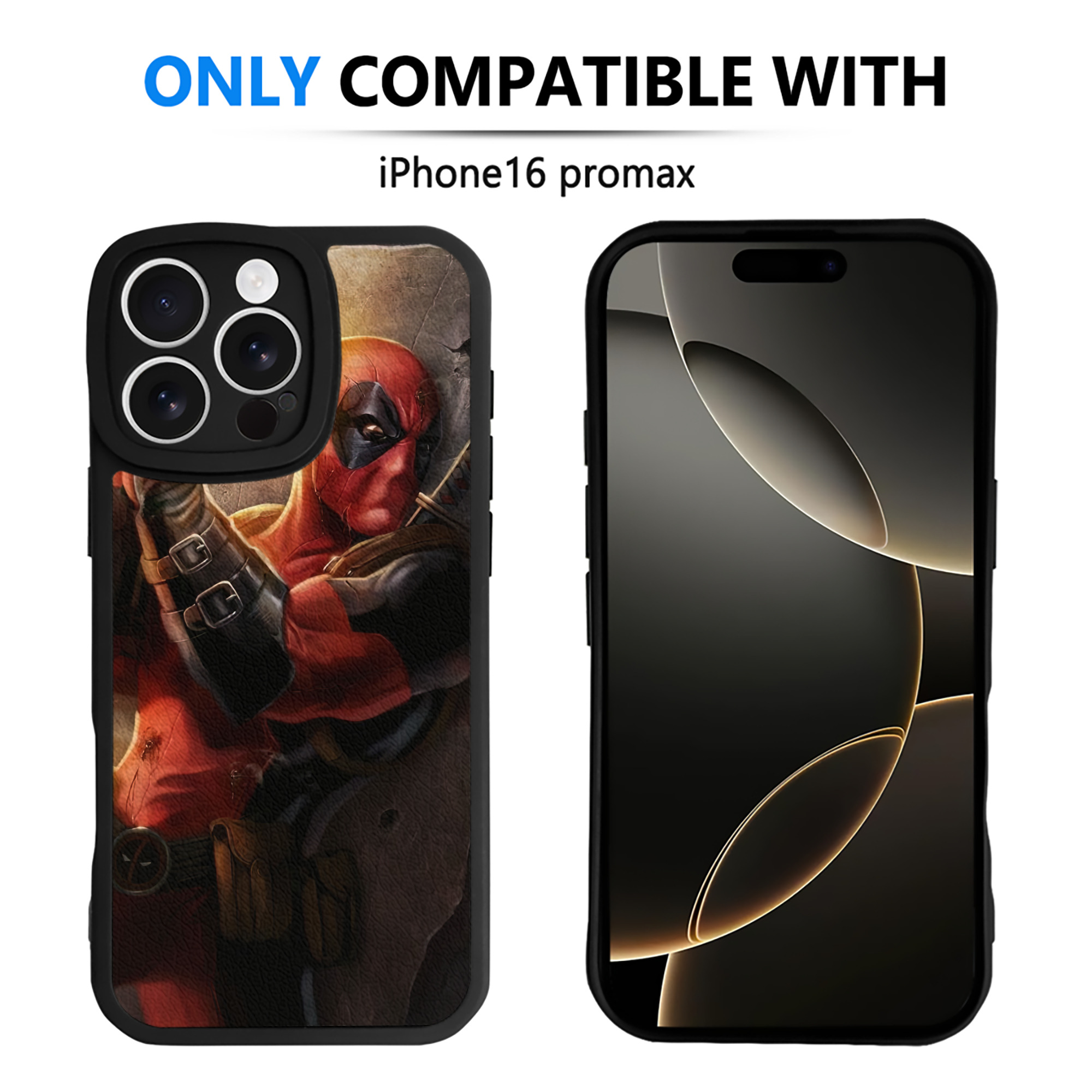 （画像用） Deadpool デッドプール 【iPhone 16シリーズ対応】シリコンスマホケース（レザー調） 材質：シリコン